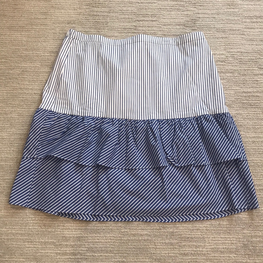 J- Crew - Ruffle knee length skirt